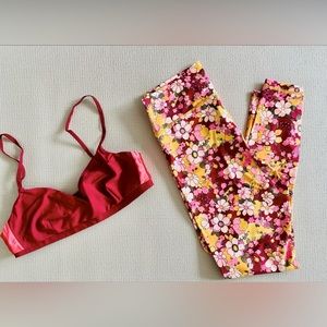 THE UPSIDE
Palm Springs Dance floral-print stretch leggings and bra.